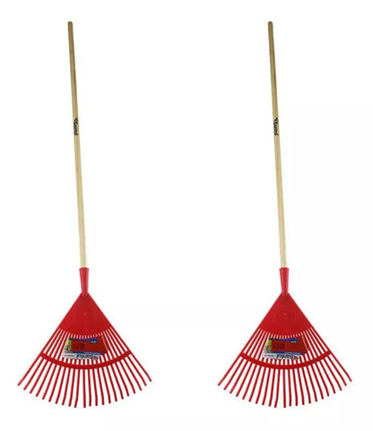 2 Pzs Escoba Jardin Curva Santul Plástica 22 Dientes 500mm - Santul
