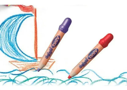 Set 6 Lápices De Colores Lavables Vinci Bebé + Sacapuntas - Vinci - detalle