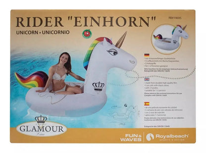 Inflable Unicornio Jumbo Montable Alberca Float Pool - marchantemx - detalle