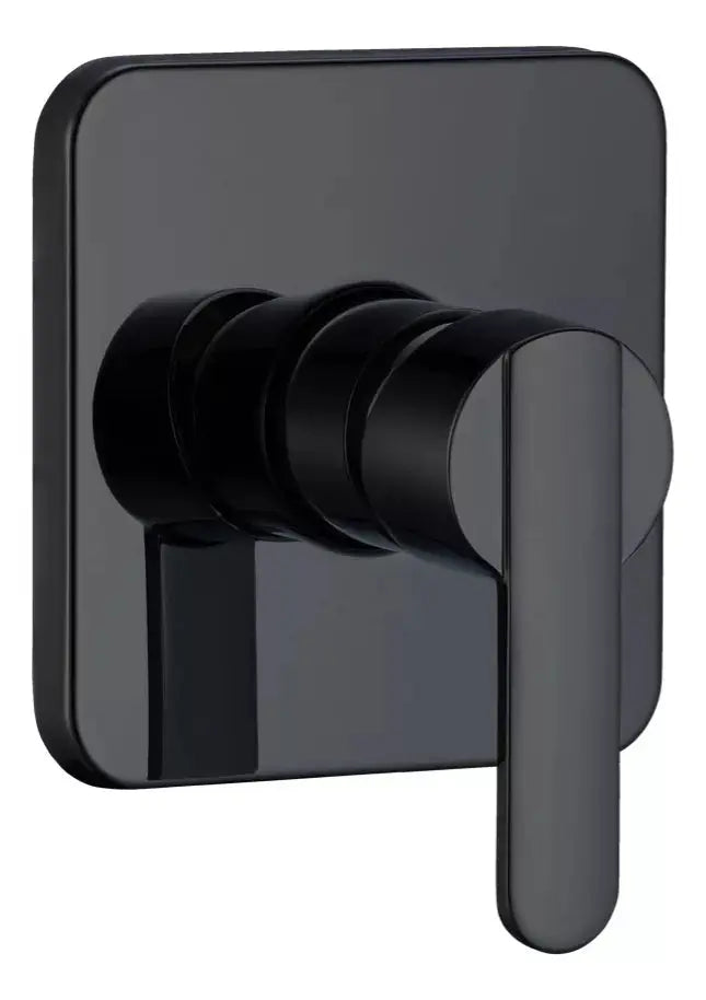 Mezcladora Monomando Cuadrado Meer Regadera Negro Mate - CNX - vista lateral
