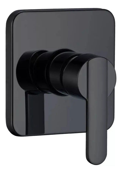 Mezcladora Monomando Cuadrado Meer Regadera Negro Mate - CNX - vista lateral