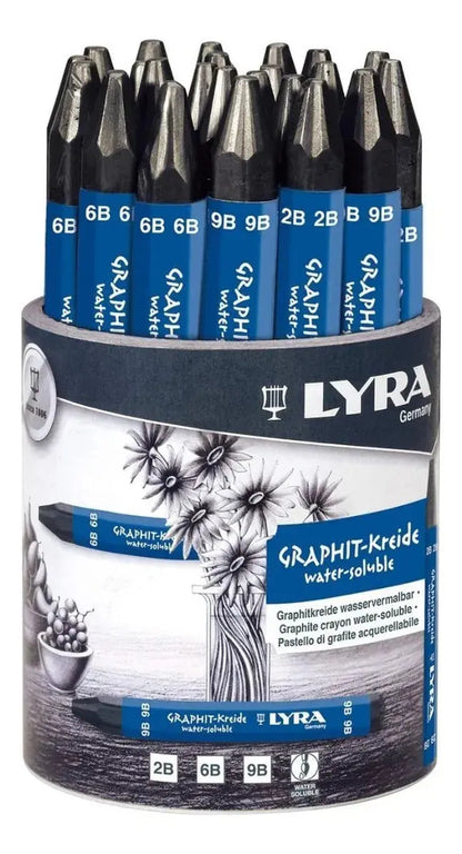 Set 24 Crayónes Lyra Grafito Soluble Agua Dibujo 2b 6b Y 9b - lyra - empaque