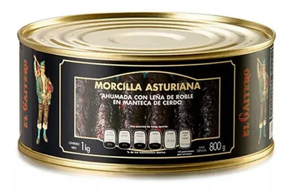 Morcilla Ahumada El Gaitero 1kg Ahumado Leña Alimentos - El Gaitero - vista trasera