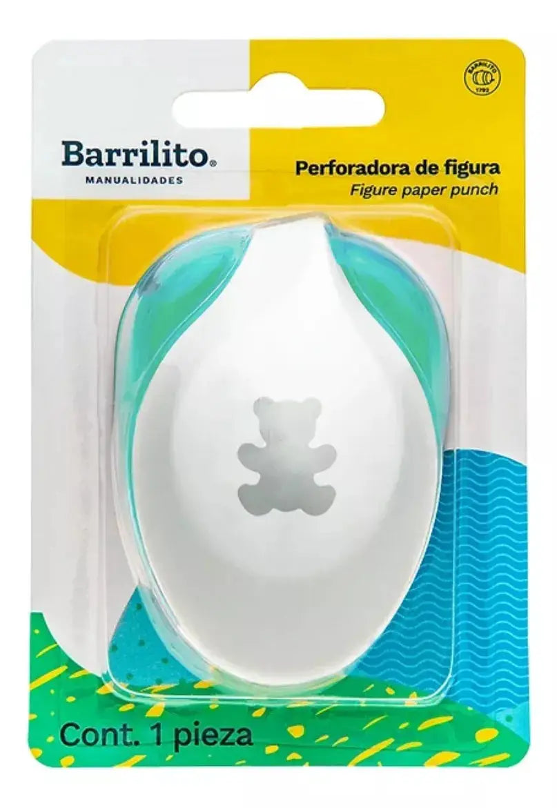 3 Perforadoras Barrilito P/foamy Modelos Diferentes - Barrilito - empaque