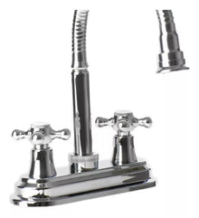 Llave Lavabo Cuello Flexible Hidroflud Mezcladora Cromo - HIDROFLUD - vista lateral