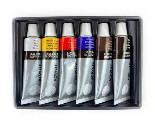 Pintura Acrílica Tubo Daler Rowney Simply 12ml Set 6 Colores - daler rowney