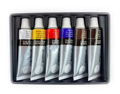 Pintura Acrílica Tubo Daler Rowney Simply 12ml Set 6 Colores - daler rowney