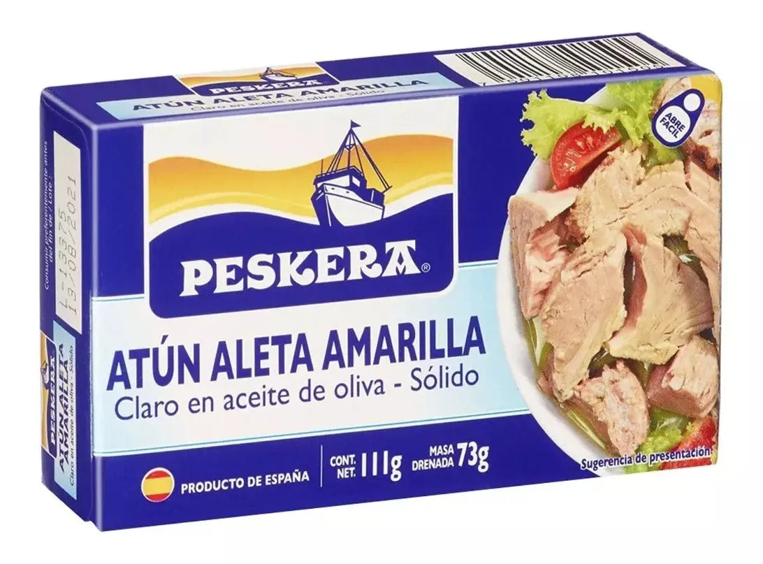 Atún Aleta Amarilla en Aceite de Oliva 111 gr - Parker - vista lateral