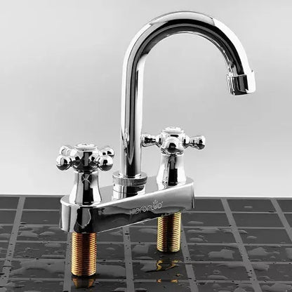Mezcladora Lavabo Cromo Lavamanos Baño Acero Inoxidable - HIDROFLUD