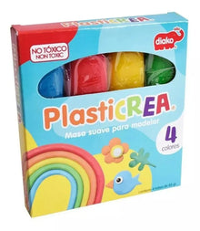 Set 4 Plasticrea Plastilina Diako Masa Moldeable Niño Color - Diako - detalle