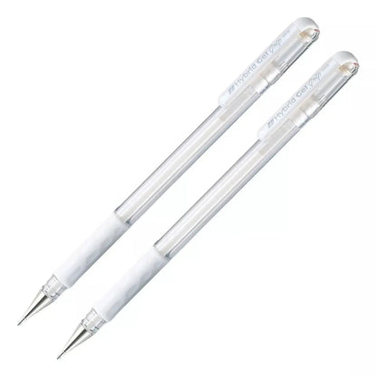 2 Boligrafo Tinta Blanca Gel Metalica Pentel Hybrid Gel Grip - Pentel