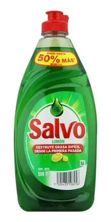 Jabon Liquido Lavatrastes Salvo 500ml Limon Desengrasante - KCTS