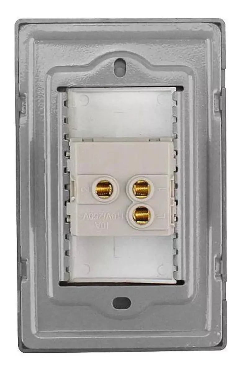 Placa Apagador Sencillo Sanelec 4630 Cordoba Acero Inox. - Sanelec - vista lateral