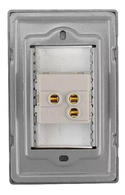 Placa Apagador Sencillo Sanelec 4630 Cordoba Acero Inox. - Sanelec - vista lateral