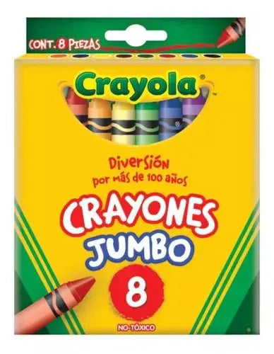 8 Crayones Jumbo Crayola Redondos Escolares Dibujo Colorear - Crayola - vista trasera