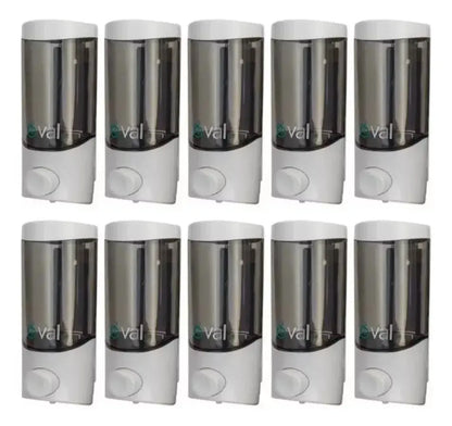 Set 10 Dispensador Jabon Liquido Gel Oval Rellenable 500ml - Oval - empaque