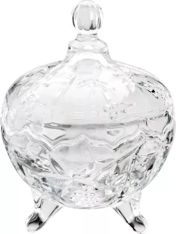Bombonera Dulcero Vidrio Tapa Patas Vintage Regalo Cristal - Vittori