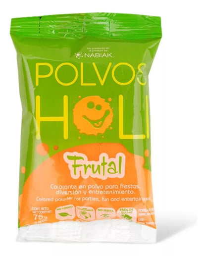 Polvos Holi Original Frutal 75gr Fiestas Paquete De 20 - Polvos Holi - empaque
