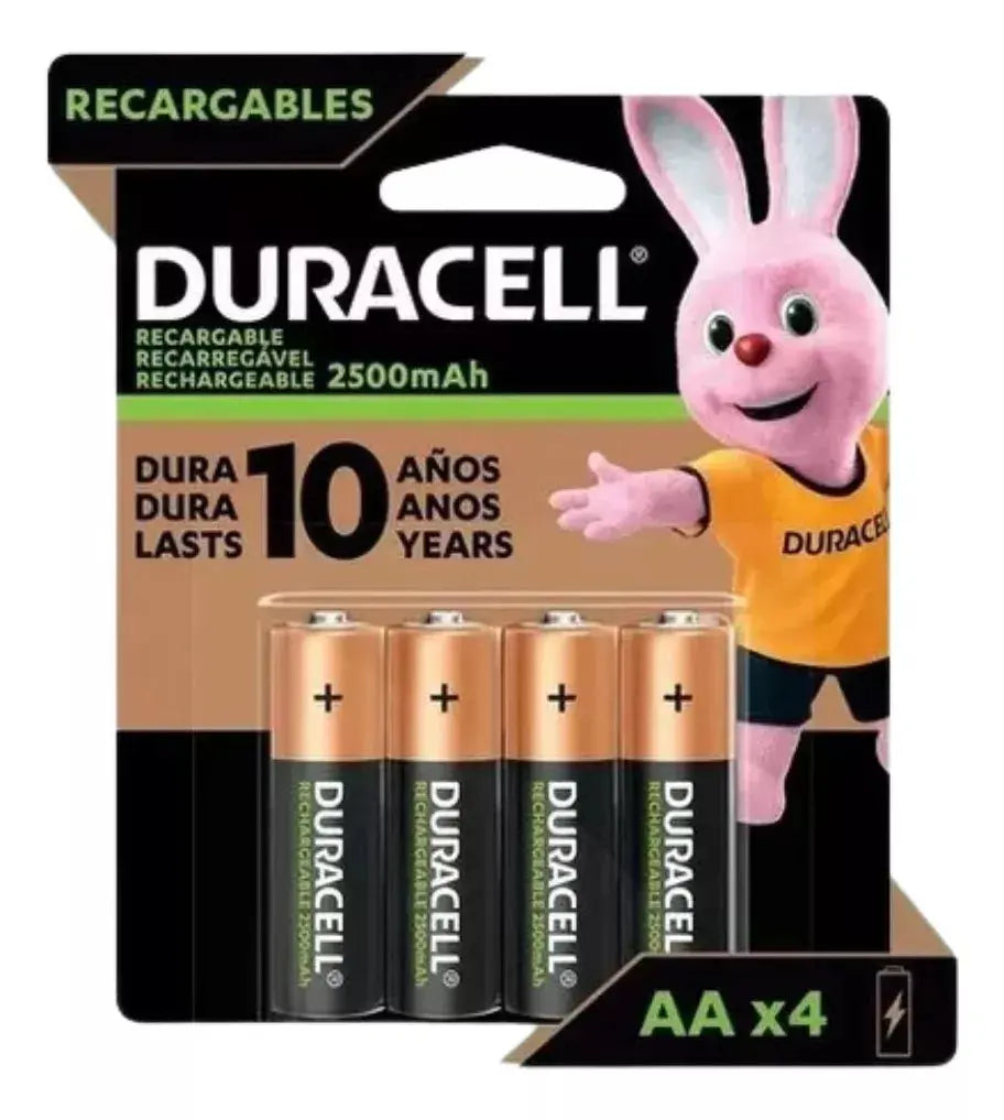 Pack 4 Pilas Recargables Aa Duracell De 2500 Mah 1.2v - Duracell - detalle