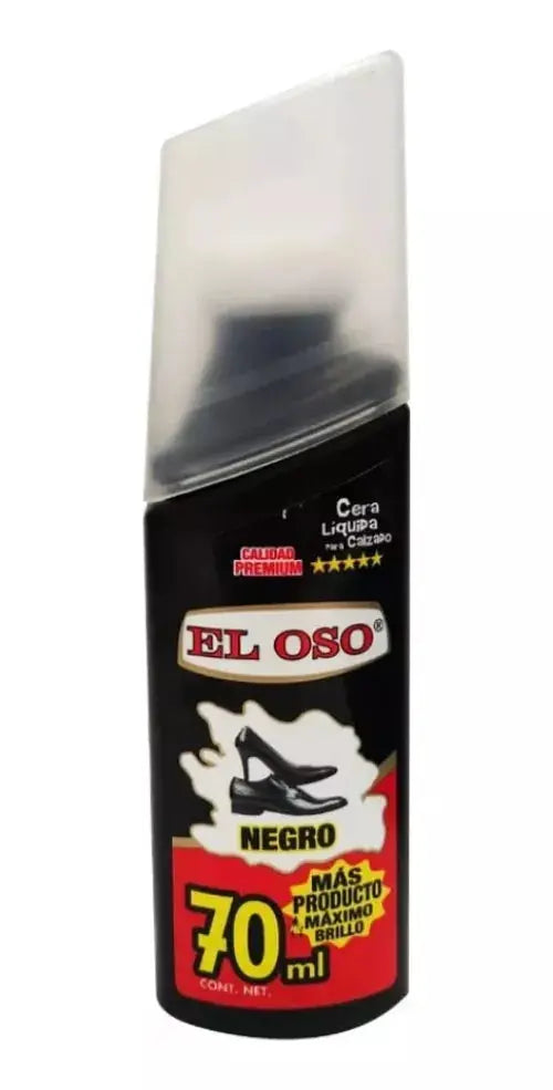 Cera Liquida Zapatos El Oso Bolear Calzado Color Negro 70 Ml - El oso - empaque