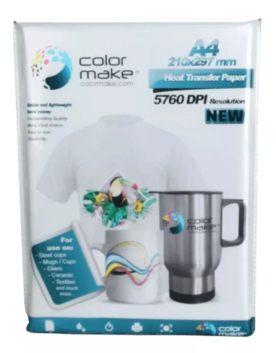 Papel Sublimar Transfer Carta 200 H 100g Light Color Make - ColorMake - vista lateral