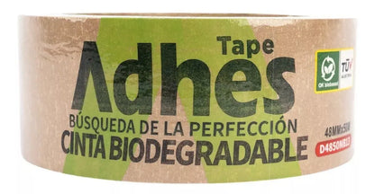Cinta Adhesiva Papel Kraft Biodegradable Adhes Ecologica 50m - ADHES - accesorios