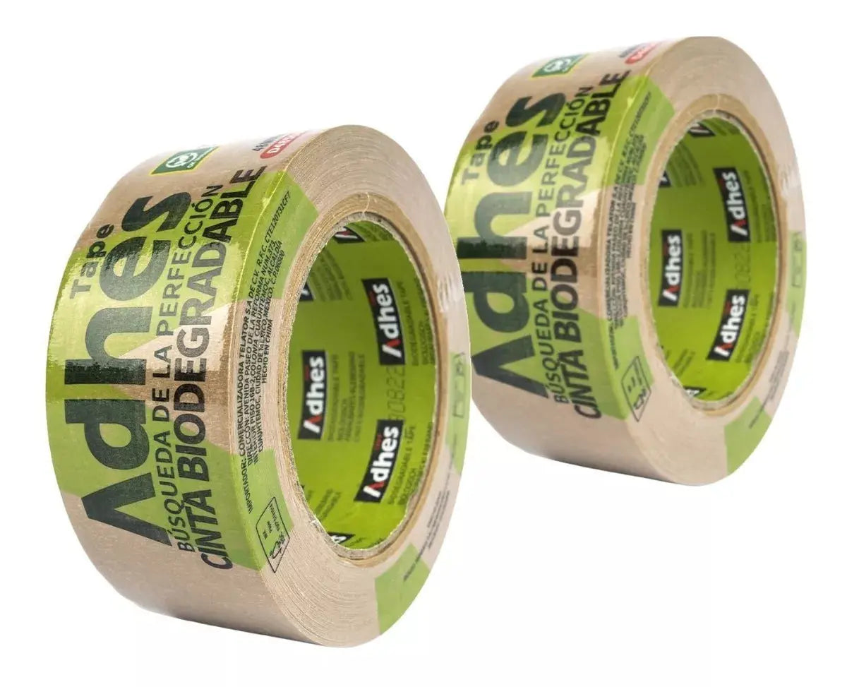 Cinta Adhesiva Papel Kraft Biodegradable Adhes Ecologica 50m - ADHES - vista lateral