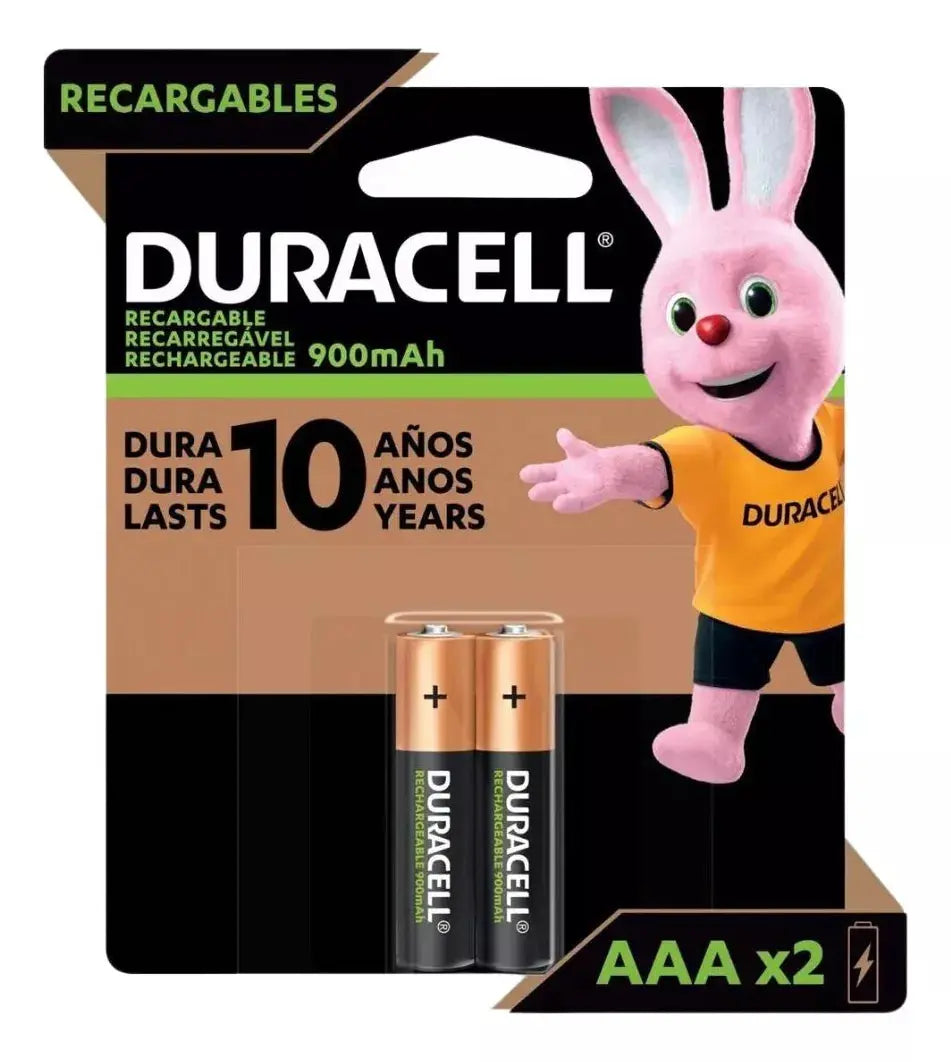 Pack 2 Pilas Recargables Aaa Duracell 900 Mah De 1.2v - KCTS
