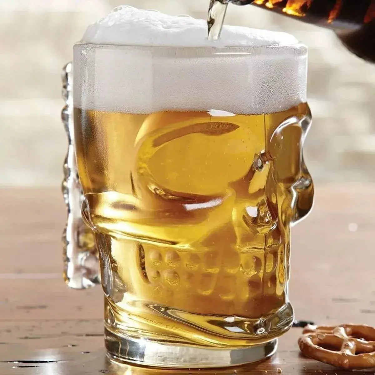 Pack Vaso Tarro Calavera Craneo Skull Vidrio 4 Pz De 540ml - Vittori - contenido