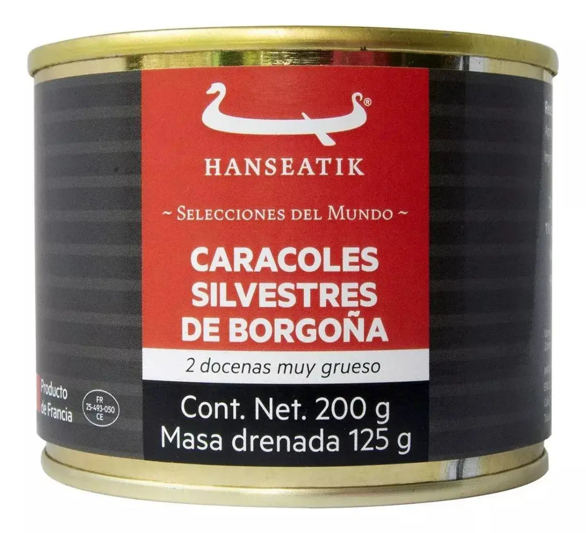 Escargots 2 Docenas Hanseatik Muy Grueso 200g Lata Francia - Hanseatik