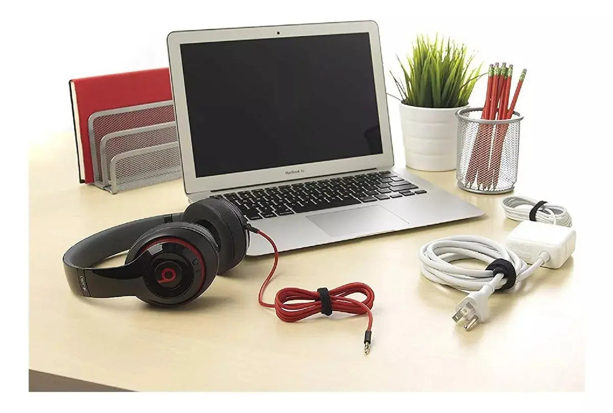2 Pack Cincho Organizador Cables Velcro® Tira Sujeción Negro - Velcro - vista trasera