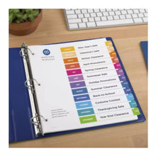 Separador Prediseñado Avery Pestañas Multicolor Mensual - Winsor and Newton - vista trasera