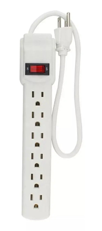 Multicontacto Sanelec 6 Entradas Luz Indicadora Cable 45cm - Sanelec - vista lateral