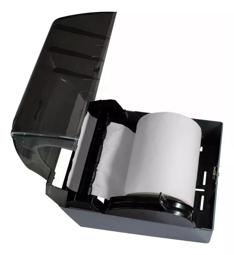 Set 3 Despachador Toalla Rollo Oval Uso Rudo Color Negro - Oval - detalle