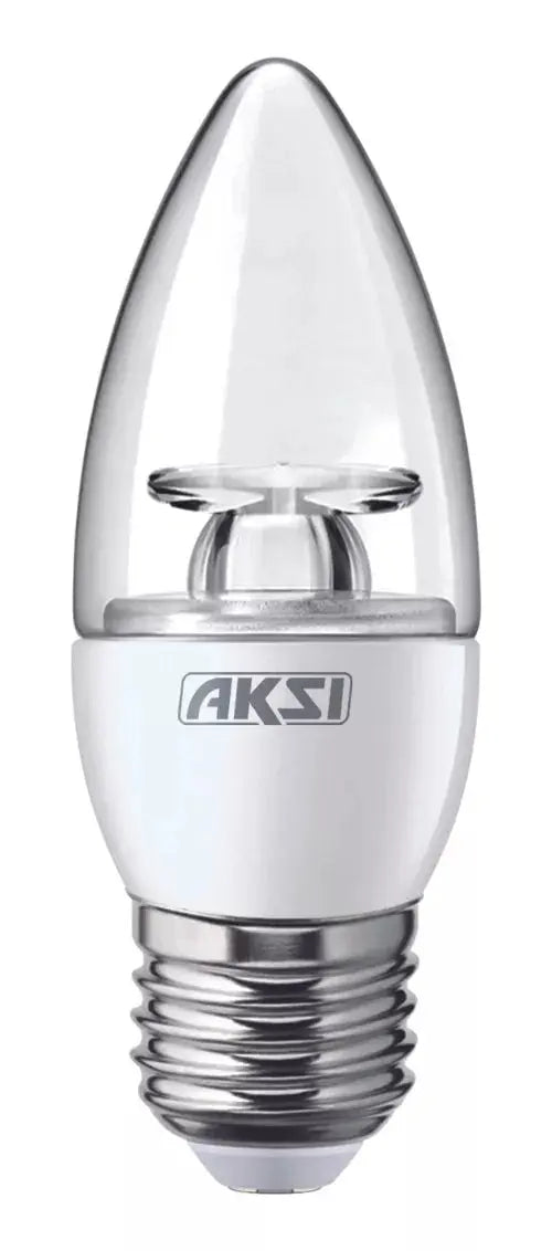 Pack De 10 Focos Vela Led Aksi 4w Luz Cálida Base E27 - Aksi - vista lateral