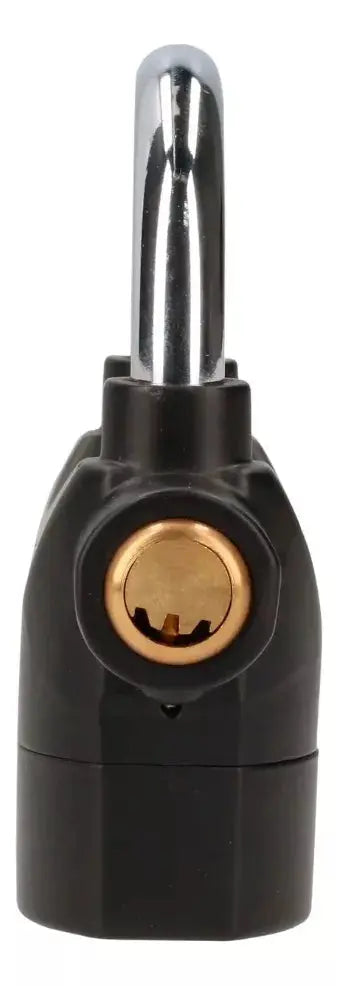 Candado Alarma Lock Doble Cerrojo 70 Mm Negro Llave Puntos - Lock - detalle