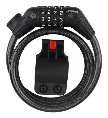 Candado Cable Santul Combinación Acero Uso Rudo 1m Largo - Santul