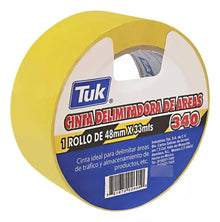 Cinta Delimitadora Tuk 48mm X 33m Color Amarillo Modelo 340 - Tuck