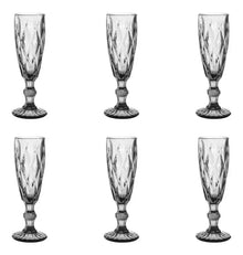 6 Copas Cristal Vino Flauta Libia Grande 170ml Elegir Color Azul Cobalto - Vittori - accesorios