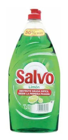 Jabon Lavatrastes Liquido Salvo 1200 Ml Limón Triple Poder - P&amp;G