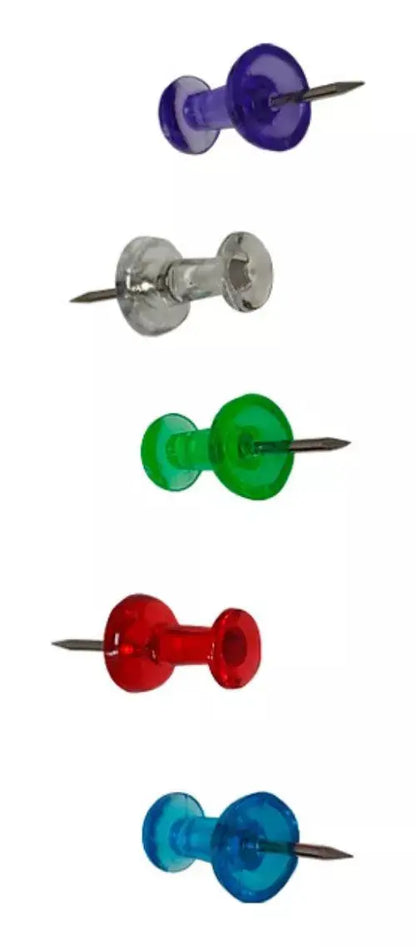 100 Pines Tachuelas Colores Mae Chinchetas Metal Plastico - Mae - detalle