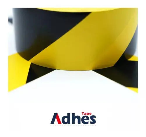 Cinta Advertencia Marcaje Adhes Negro/amarillo Pvc 33m - ADHES - empaque