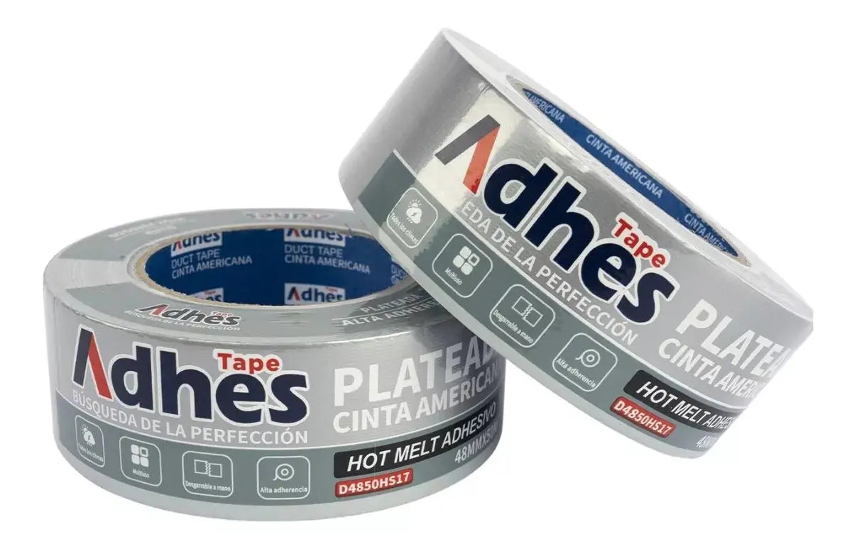 Cinta Americana Adhesiva Adhes Plata 50m Espesor 170 - ADHES - detalle