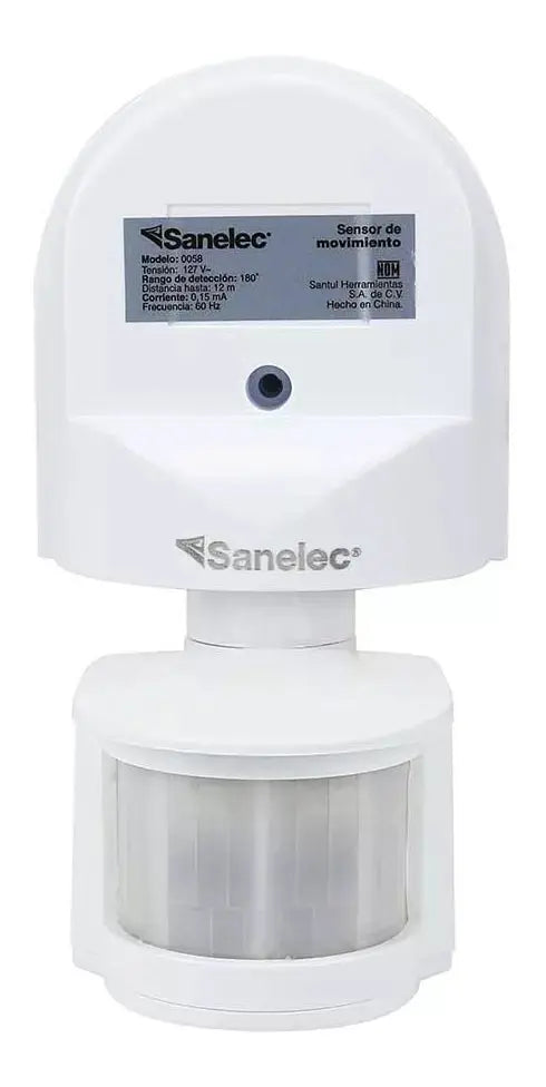 Sensor De Movimiento Sanelec De Pared Ajustable 0058 - Sanelec - vista trasera