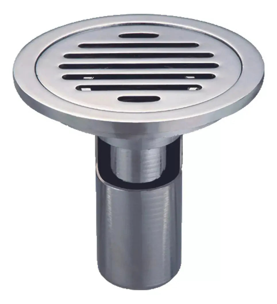 Coladera Resumidero Redonda Meer 10cm Plateado Antirretorno - CNX - empaque