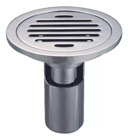 Coladera Resumidero Redonda Meer 10cm Plateado Antirretorno - CNX - empaque