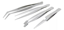 4 Piezas Pinzas Precision Surtek Tipo Tweezer Acero - Lock