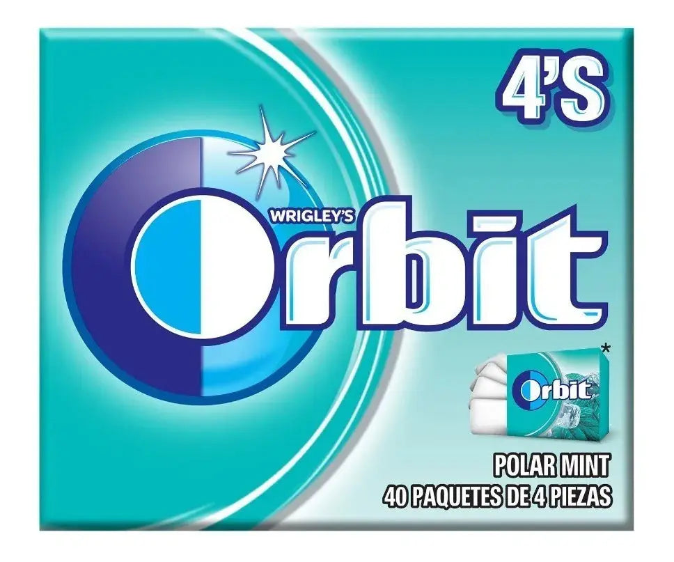 Orbit Polar Mint Chicles de menta Sin Azúcar Caja 40 piezas - Pilot