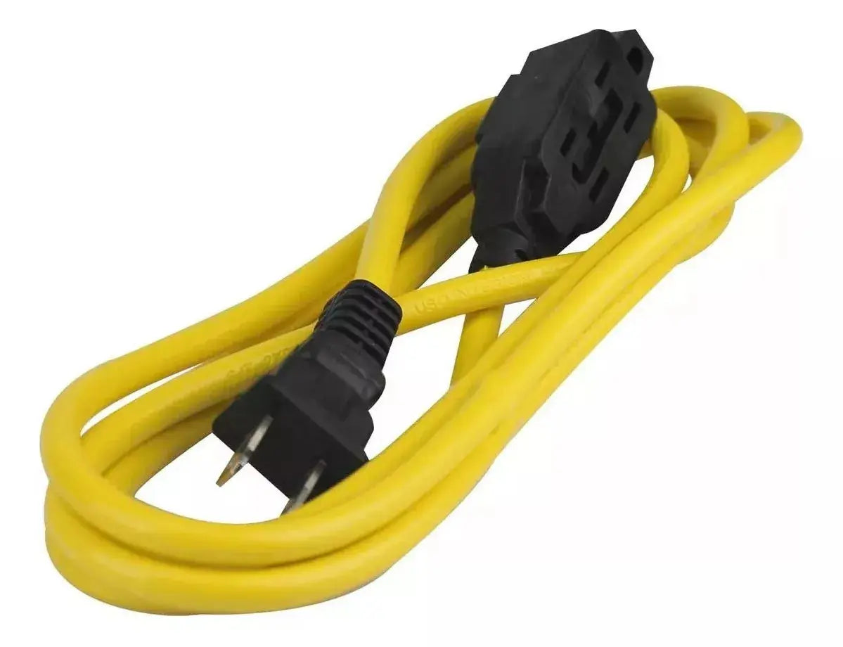 2m Extensión Amarilla 2 Conductores Keer Uso Rudo Calibre 16 - Kronaline - vista lateral