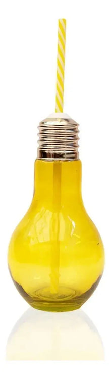 6pz Frascos Mason Jars Cristal Vaso Foco Colores Tapa Popote Color Mix - Mason Jars